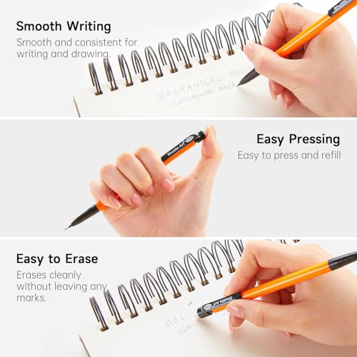 Image of Shuttle Art Mechanical Pencils, 210 Pack Bulk Mechanical Pencils 0.7mm Medium Point, HB #2 Lead, Assorted Barrels, Office School Supplies