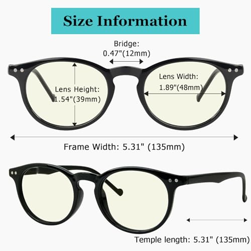 Image of LUR 10 Pack Blue Light Blocking Reading Glasses Spring Hinges Computer Readers