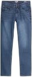 IZOD Denim Jeans for Men – Comfort Stretch, Straight Fit, 5 Pocket, Zipper Fly, Indigo Blast, 30XO34
