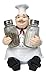 Ebros Italian Head Chef Mario Salt and Pepper Shakers Holder Figurine As Decorative Kitchen Dining Centerpiece Decor for Chefs Cooks Bistro Restaurant Themed Statue (Single)