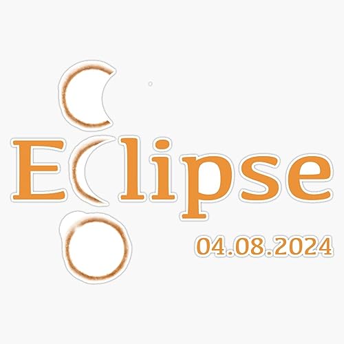 America Total Solar Eclipse Phases Totality April 8 2024 Bumper Sticker Vinyl Decal 5'