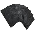 AULIGET 100 Piece Black Slate Peel and Stick Backsplash Wall Tiles, 3" x 6" PVC Faux Stone Stick on Tiles for Backsplash Kitchen, Bathroom, Laundry Room, Camper, Fireplace