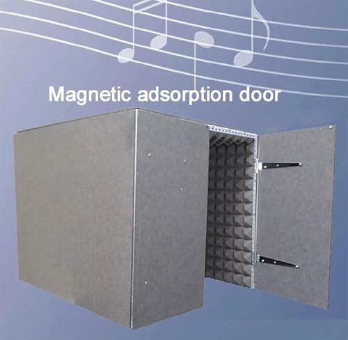 Cabina vocal portátil plegable para grabación de música y podcasting, cubierta insonorizada con diseño de apertura de puerta, ideal para estudio en casa