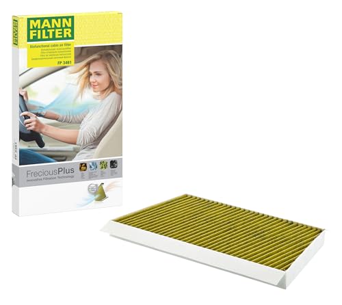 MANN-FILTER Fp 3461 Filtro Aria Cabina - Freciousplus Filtro Antipolline Biofunzionale - Per Autovetture + Veicoli Commeriali