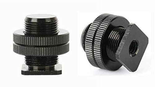 10 unids/Lote 5/8 Pulgadas 1/4 Pulgadas Tornillo Metal Clip a Prueba de Golpes Adaptador de Zapata for Cabeza micrófono Soporte de Montaje