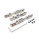 ZEZEFUFU 3Pcs Stainless Steel Drive Shaft Front/Medium/Back Drive Shaft Kit for WPL B16 B36 1/16 RC Car