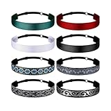 8-Pack Headbands for Women: Adjustable, Non-Slip, in Solid Colors & Boho Designs