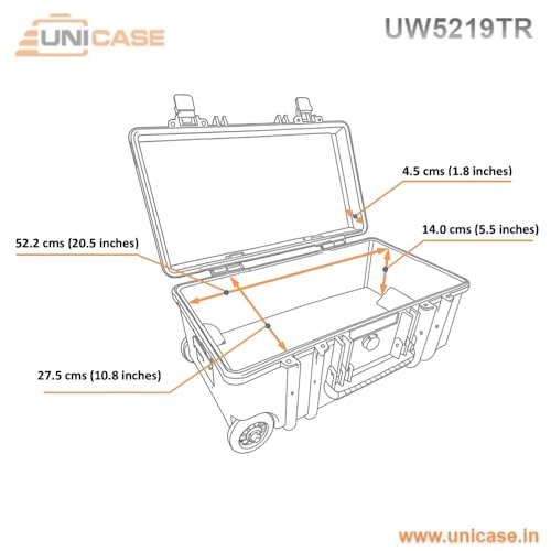 Image of UNICASE Heavy Duty Waterproof Protective Hard Shell Plastic Pelican case for Drones, Cameras & Accessories and Electronic Equipment�s Carry Case Empty (UW5219TR)