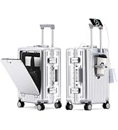 [DIKA] キャリーケース 機内持込 スーツケース フロントオープン 拡張機能 Amazon | [DIKA] 2024高機能！スーツケース ストッパー付き シルバー