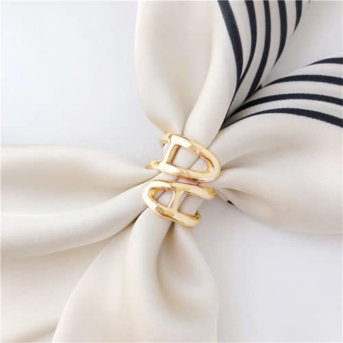 Infinity Silk Scarf Buckle Clip for Women Girls Minimalist Simple Layered Statement Open Wrap Finger Ring Shawl Scarves Dress Accessories Decaration Jewelry4