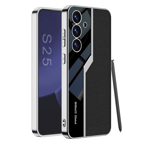 Couverture Samsung S25 en cuir noir idéale pour vos rendez-vous professionnels