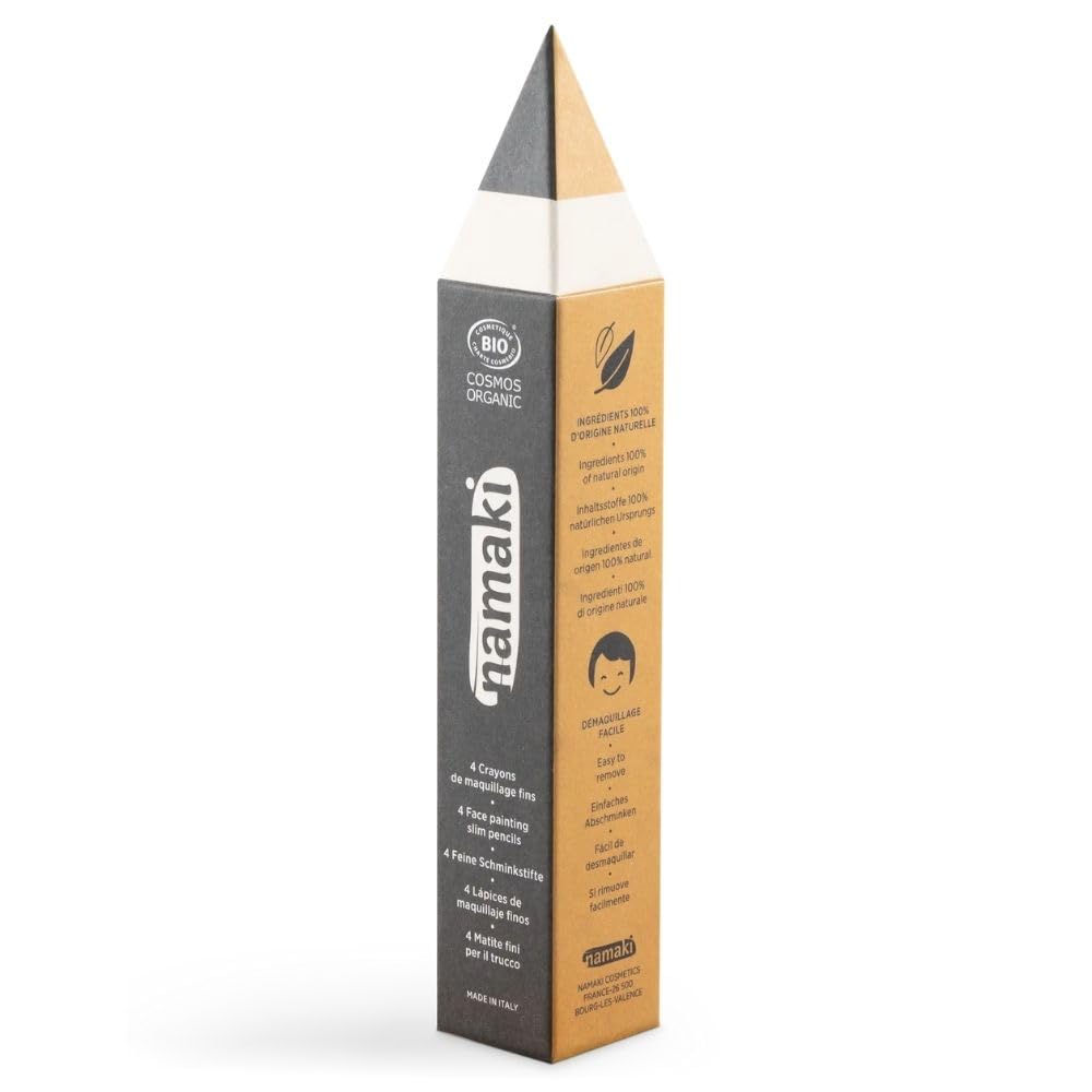 Namaki - Set Di 4 Matite Sottili Per Trucco, Colore: Oro/Argento/Nero/Bianco-image