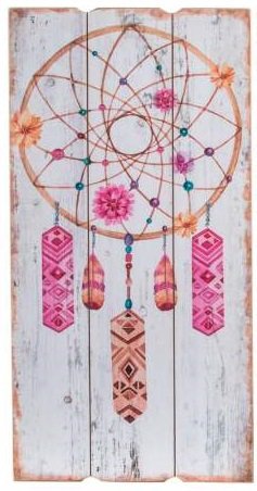 Capteur de rêves en bois noble 60 x 30 cm M3 au design épuré
