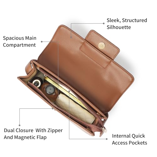 Image of Fastrack Solid Shoulder Bag For Women | Faux-Leather Bag with Silver Hardware | Stylish Shoulder Bag For Daily & Casual Use