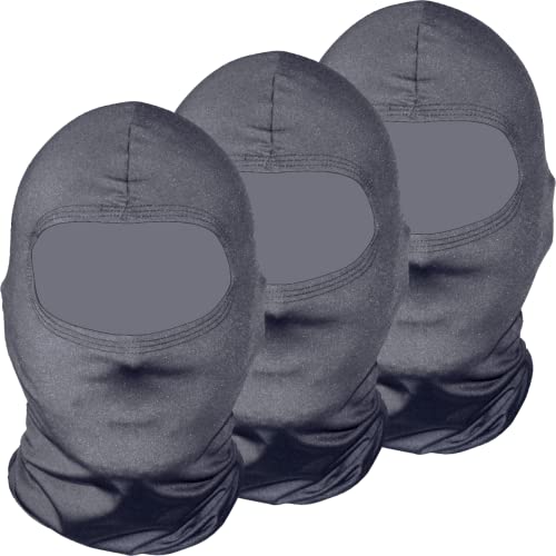 Kit 3 balaclavas balaclava touca toca ninja bandana UV50+ Cor:Chumbo