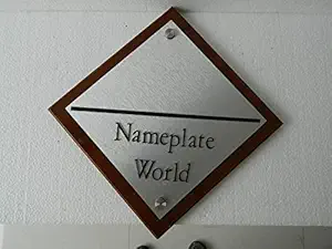 NameplateWorld Creations Personalised/Customized ACP Wooden Diamond