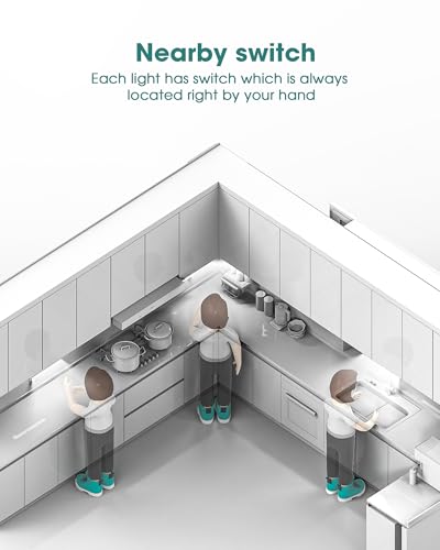 Image of ASOKO Under Cabinet Lights, Motion Sensor Lights Plug in, Warm 2700k Dimmable Wired Closet Lights 3 Pack