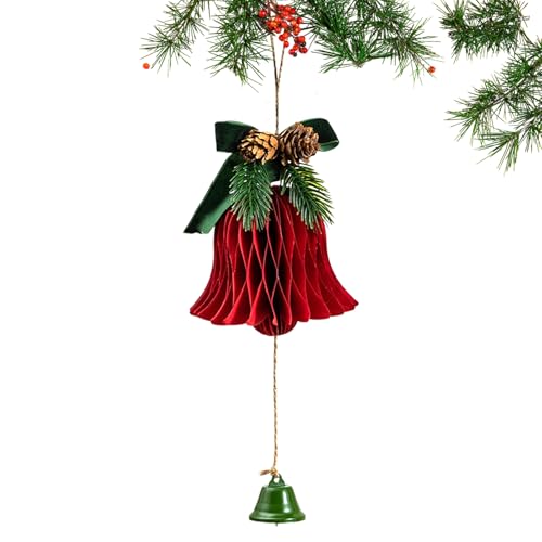 Weihnachtsglocken, Papier Dekoglöckchen, Traditionelles Kunsthandwerk Fuer Tisch Laden Wand Klassenzimmer Landhaus Garten Hochzeitstuer Eingangstuer Weihnachtsglocken, Papier Dekoglöckchen, Traditionelles Kunsthandwerk Fuer Tisch Laden Wand Klassenzimmer Landhaus Garten Hochzeitstuer Eingangstuer