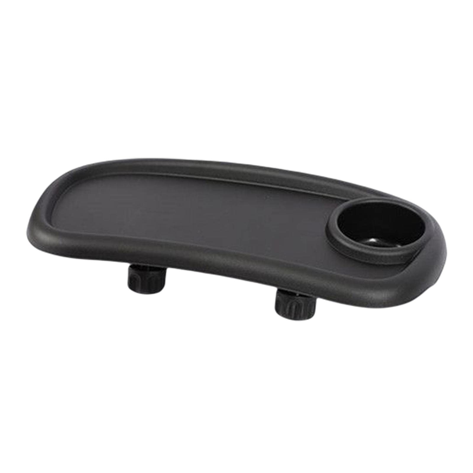 Lot de 2 plateaux amovibles pour poussette, table à manger, voyage, noir, 36 x 12 cm