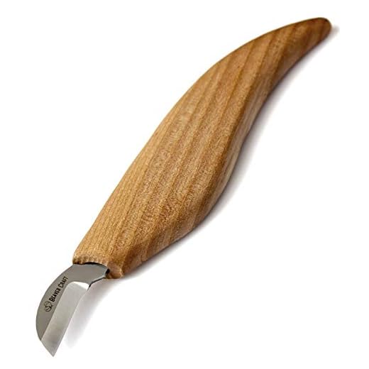BeaverCraft, Cuchillo para Tallar Madera C6 de 2.5cm - Cuchillo para Tallar Madera Fina y Cortar Virutas Cuchillo para Tallar Madera Pre-afilado Cuchillo para Tallar Madera Pequeño