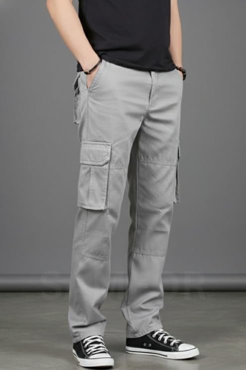 Image of Samfor Cargo Pant for Men - Cotton Cargo for man, Multi-Pocket Design for Outdoor, Work Wear & Casual Trouser