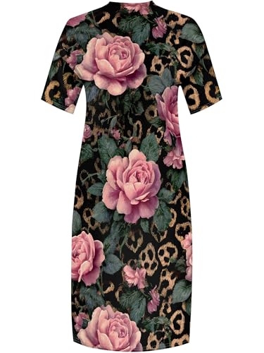 Image of PinkPatty Women's Oversize V Neck Short Sleeve Maxi Dress with Pockets