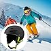 rockible Snow Ski Helmet Sports Helmet Adjustable Fitting Skiing Accessories Headgear for Roller Skating Skateboard Outdoor Sports Men, Black