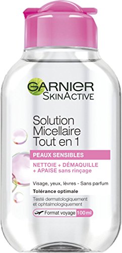 Garnier - SkinActive - Solution Micellaire Tout en Un - Tous Types de Peaux Même Sensibles - Format Voyage - Lot de 2 x 100 ml