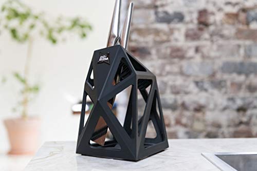 Edge Of Belgravia Black Diamond Kitchen Knife Block Holder | Knives Not Included - Match With Edge Of Belgravia Knives Only #TOP4