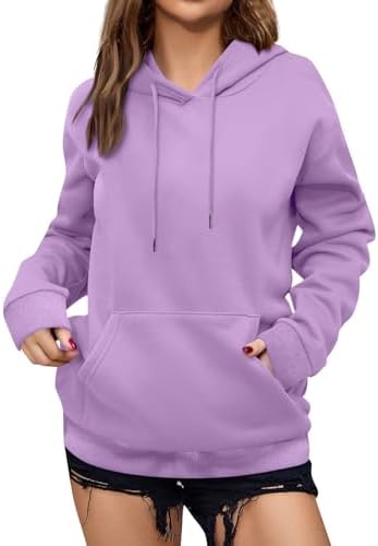 Fleece Oversized Hoodie for Women Loose Fit Long Sleeve Baggy Sweatshirts Lightweight Hooded Pullover Fall Clothes