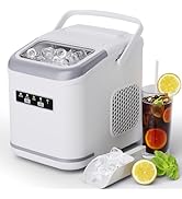 Machine à Glaçon, Morpilot Machine a glacons, 9 Glaçons par 8 Mins, 26 lbs/12 kg en 24 Hours, 1.5 L Silencieuse, 120W, D'auto-nettoyage