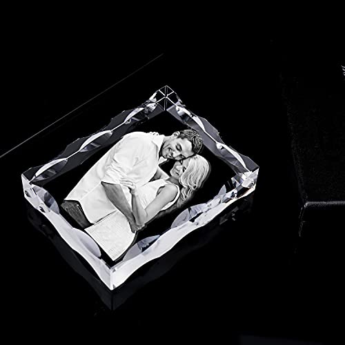 Qianruna Personalized Gifts For Wife Husband,2D Customized Laser Crystal Photo Gifts For Boyfriend Girlfriend Birthday,Wedding Anniversary Romandic Gifts For Her Him And Couple #TOP2