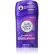 Lady Speed Stick Invisible Dry Antiperspirant & Deodorant, Shower Fresh -1.4 Oz/Pack, 4 Pack