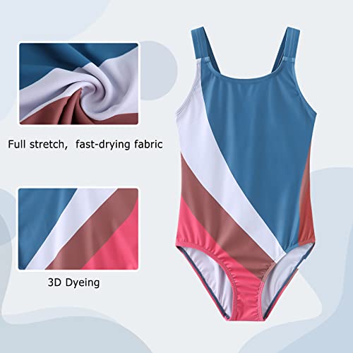 Image of Girls One Piece Swimsuits Halter Bathing Suits Summer Swimwear 3-16 Years