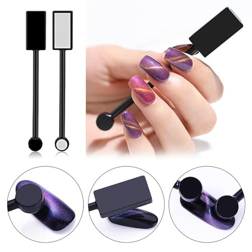 Image of 15Pcs Nail Magnet Set Cat Eye Gel Nail Polish Magnet Wand Magnetic Nail Polish Cat Eye Magnet for Nails Cat Eye Magnets Sticks Nail Design Tools Nail Art Accessories (15PCS SET MAGNET)