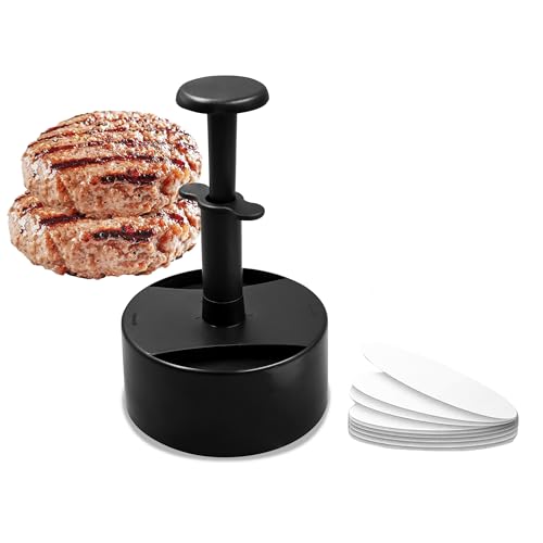 Kofebe Nonstick Burger Press, Patty Maker, Meat Press for BBQ, Burger Mould Grill, Steak Cooking, for Homemade Beef, Stuffed Pocket Burgers, Black