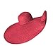 Lifup Straw Hat for Women, Oversized Beach Hat Large Wide Brim Visor Hats Roll Up Floppy Sun Hat for Summer Beach Cap UPF 50+ Red