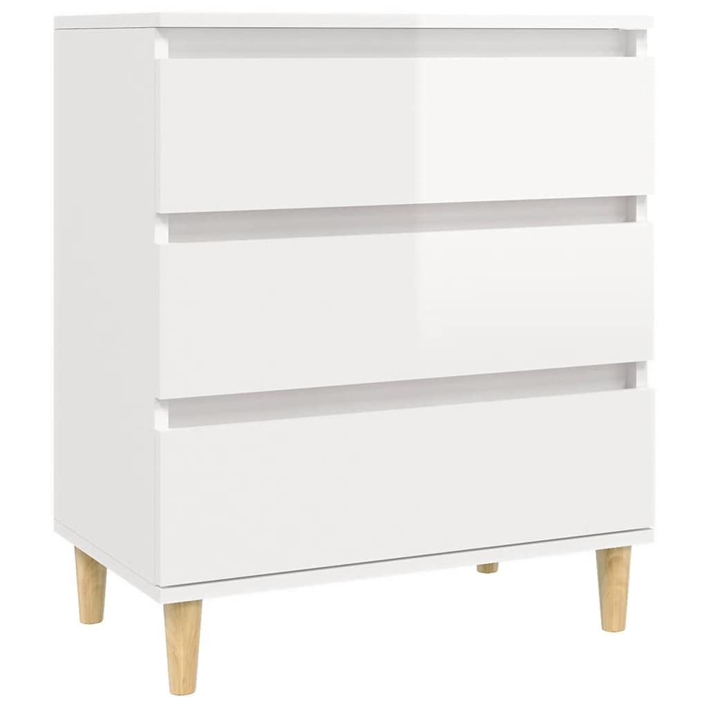 vidaXL Sideboard Home Living Room Furniture Cupboard Storage Cabinet Highboard Home Organiser Sideboard Cabinet High Gloss White Engineered Wood