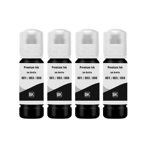 MOMAD 003 Refill Ink Compatible for Epson L3110, L3150, L3250, L3252 L3115, L3116, L3101, L3210, L3215, L3216, L3151, L3152, L3156, L5190 Printer (003 4-Black)
