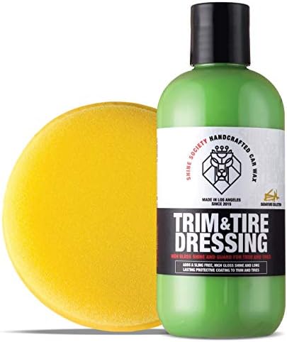 Shine Society Tire Shine Concentrate, Long Lasting Sealant Formula Produces Deep and Natural Shine While Protecting Surfaces from Water, UV Rays, and Fading (8 oz)
