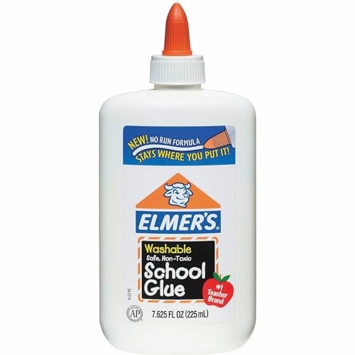 Elmer's Liquid School Glue, Washable, 7.6 Ounces, 6 Count - Great for Making Slime, Back to School, Classroom Supplies, #1 Teacher Brand