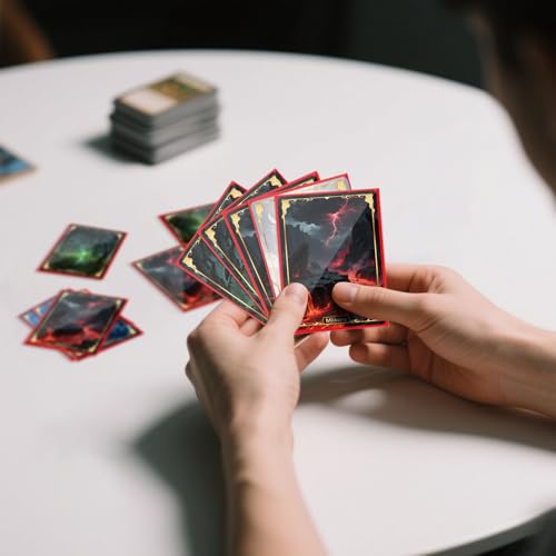 Image of 500 Counts Card Sleeves Toploaders for Trading Cards, Matte Card Sleeves Deck Card Protectors, Red Soft Sleeves Fit for MTG, Baseball Card,Sports Cards,Game Card(Red)