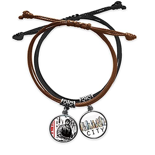 Bracelet cuir Sidi robuste anti-usure avec corde de main