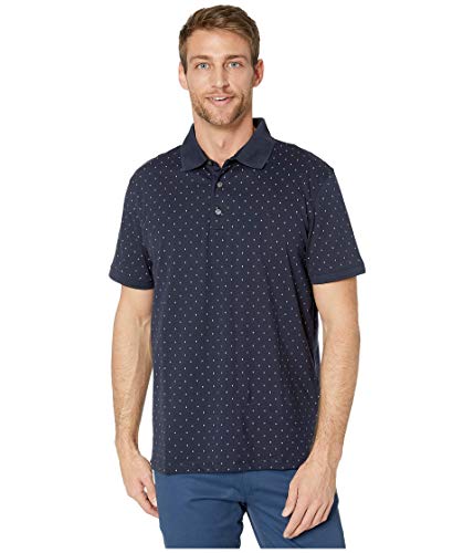 Calvin Klein Short Sleeve All Over Diamond Polo Night Sky Combo LG