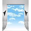 AOFOTO 3x5ft Blue Sky Backdrops White Clouds Photo Shoot Background Photography Studio Props Digital Video Drop Baby Infant Kid Newborn Toddler Artistic Portrait