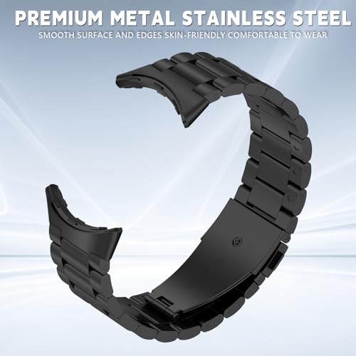 HAYONLIY Stainless Steel Straps Compatible for Google Pixel Watch 3 (45mm), Adjustable Metal Business No Gap Band for Men - Image 4