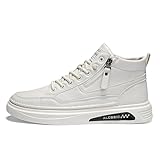 [FEEDU] メンズ ライディングブーツ 厚底 オートバイ靴 ハイカット ライディングシューズ カジュアル コンバットブーツ 大人用 保護靴 耐摩 滑り止め バイク用品 男女兼用 (イエロー-1, 大人, 25.5 cm, 数値, 日本の靴のサイズ寸法)