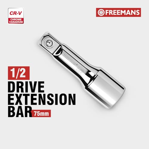 Image of FREEMANS 1 /2 inch Drive Socket Extension Bar - 75mm With CR-V Steel with Mirror Finish | Heavy Duty Socket Extension & Triple Chrome Plated Tool Use For Home & Industrial