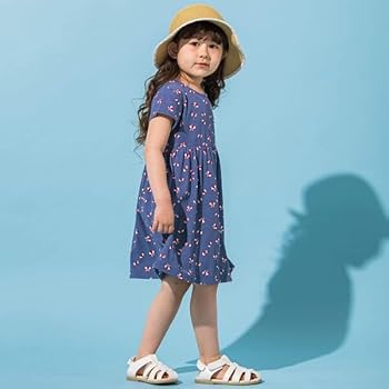 BeBe 半袖ワンピース 鹿の子 水色120 フォーマル