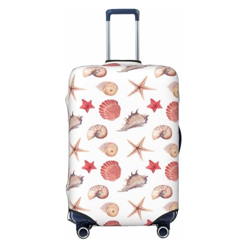 Conch Shells Print No.903 Luggage Cover Protector Anti-Scratch Washable Fits 18-32 Inch Luggage-Small